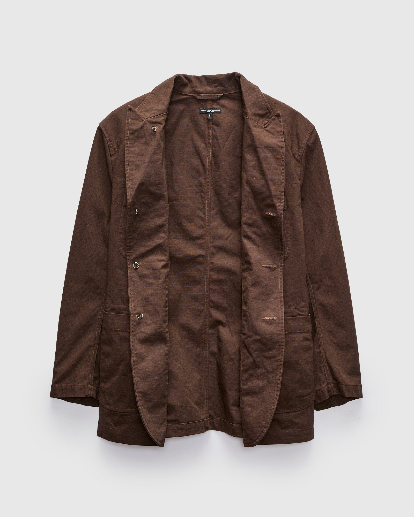 Bedford Jacket in Dark Brown Heavyweight Cotton Ripstop – Blue Owl