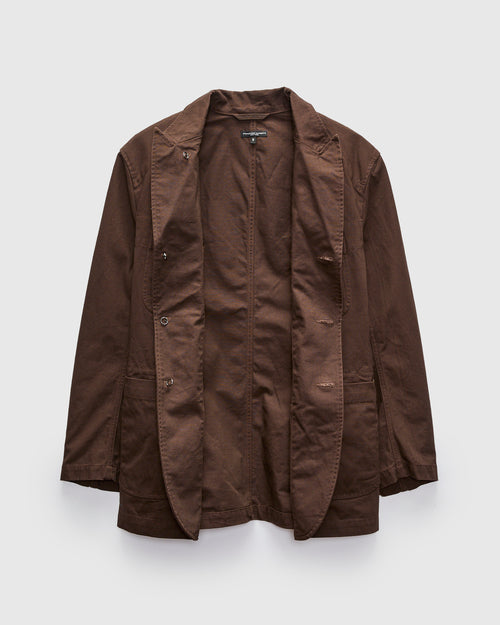 Bedford Jacket in Dark Brown Heavyweight Cotton Ripstop