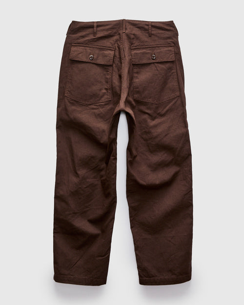 Fatigue Pants in Brown 10oz Duck Canvas