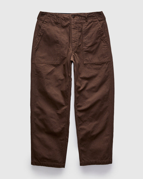 Fatigue Pants in Dark Brown Heavyweight Cotton Ripstop