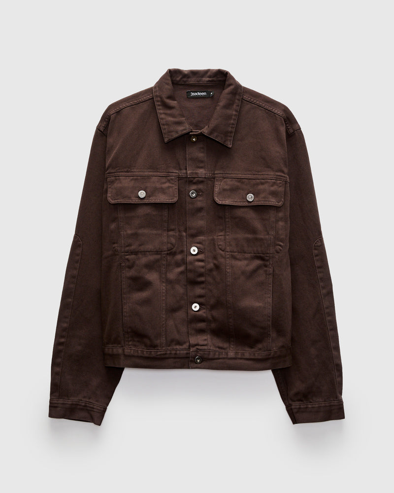 Trucker Jacket in Umber Twill