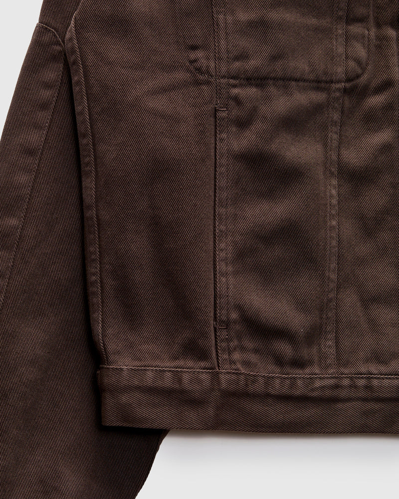 Trucker Jacket in Umber Twill