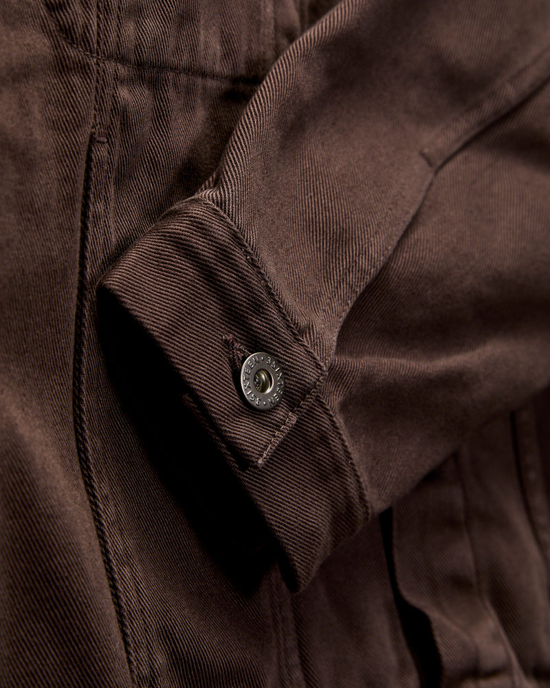 Trucker Jacket in Umber Twill