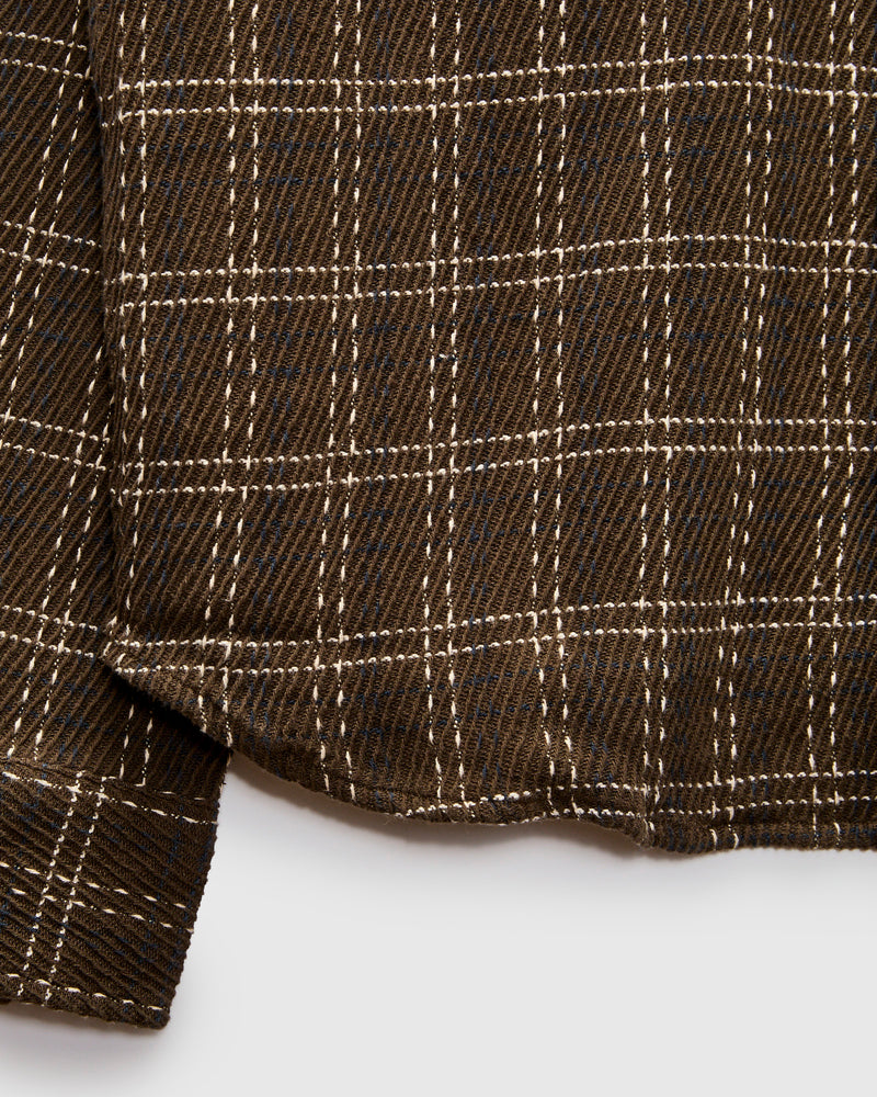 Utility Flannel in Espresso Twill Check