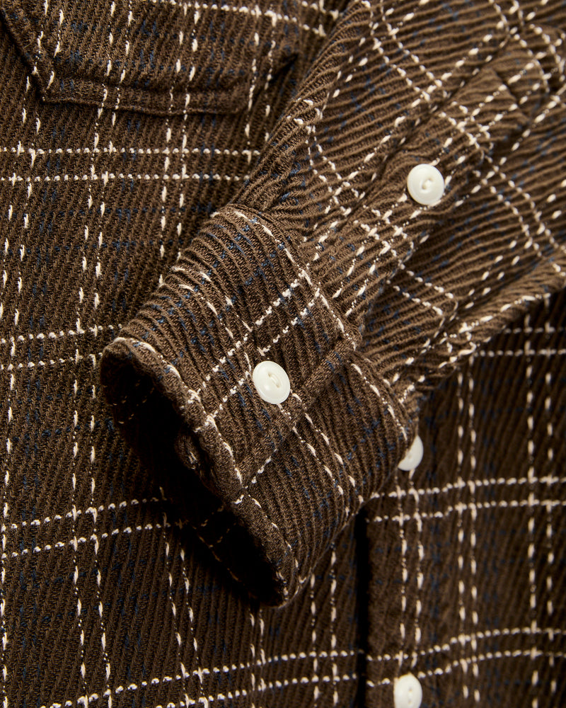 Utility Flannel in Espresso Twill Check