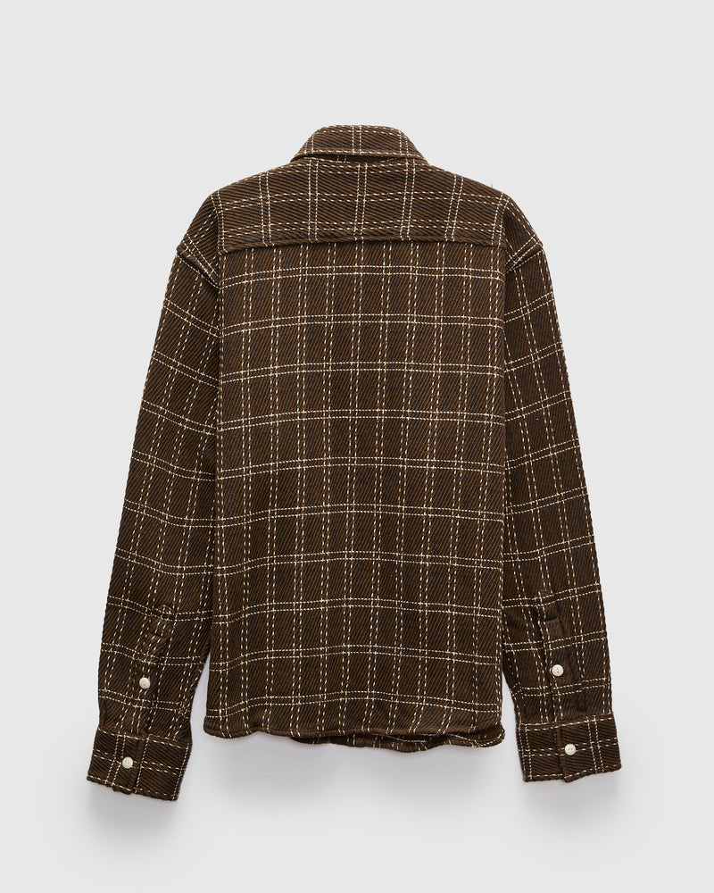 Utility Flannel in Espresso Twill Check
