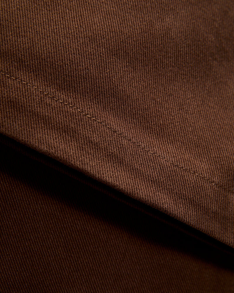 Balloon Trousers in Bark Brown Cotton Drill