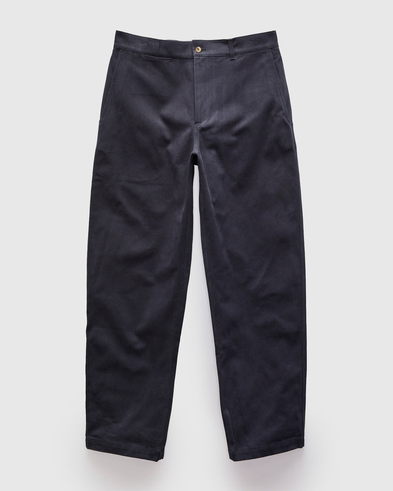 Balloon Trousers in Dark Navy Cotton Drill