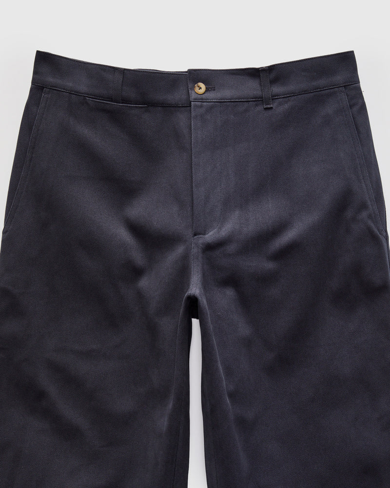 Balloon Trousers in Dark Navy Cotton Drill