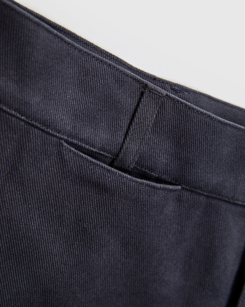 Balloon Trousers in Dark Navy Cotton Drill