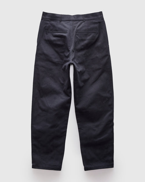 Balloon Trousers in Dark Navy Cotton Drill