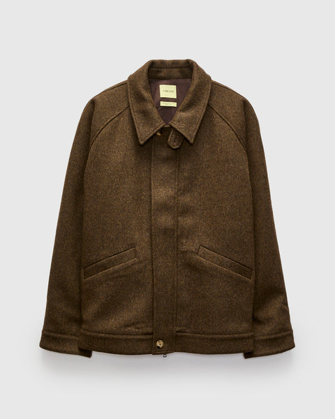 Driver's Jacket in Chocolate Brown Wool – Blue Owl Workshop