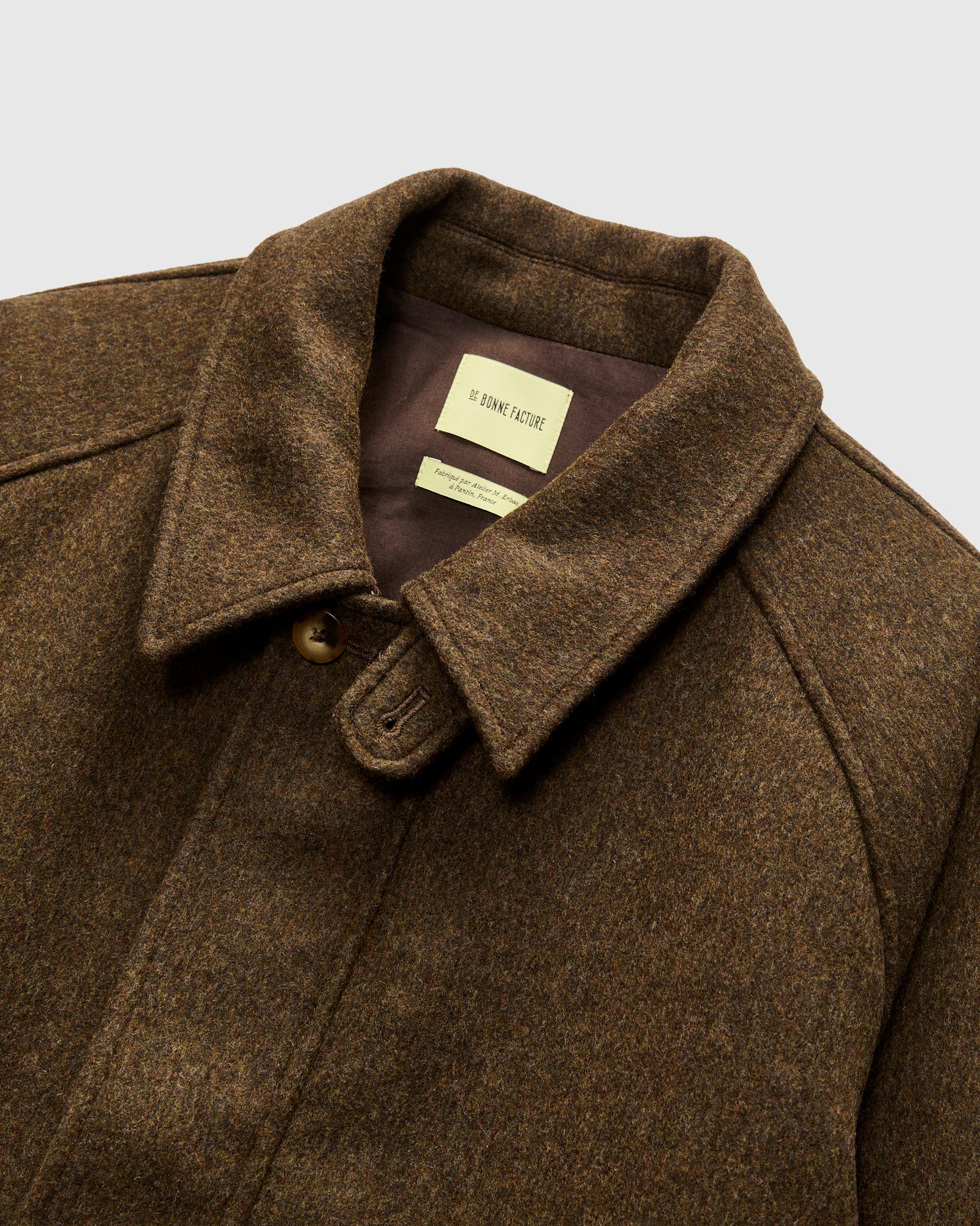 Driver's Jacket in Chocolate Brown Wool – Blue Owl Workshop
