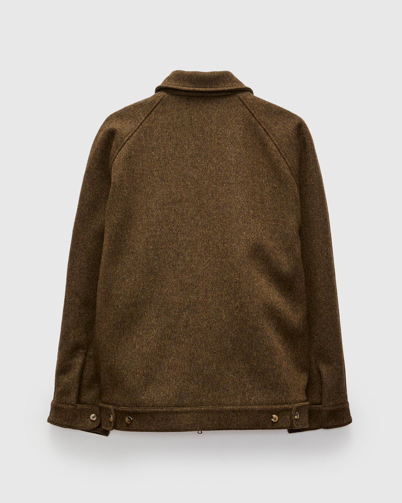 Driver's Jacket in Chocolate Brown Wool