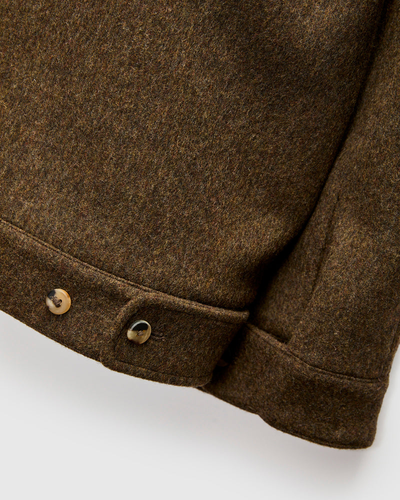 Driver's Jacket in Chocolate Brown Wool