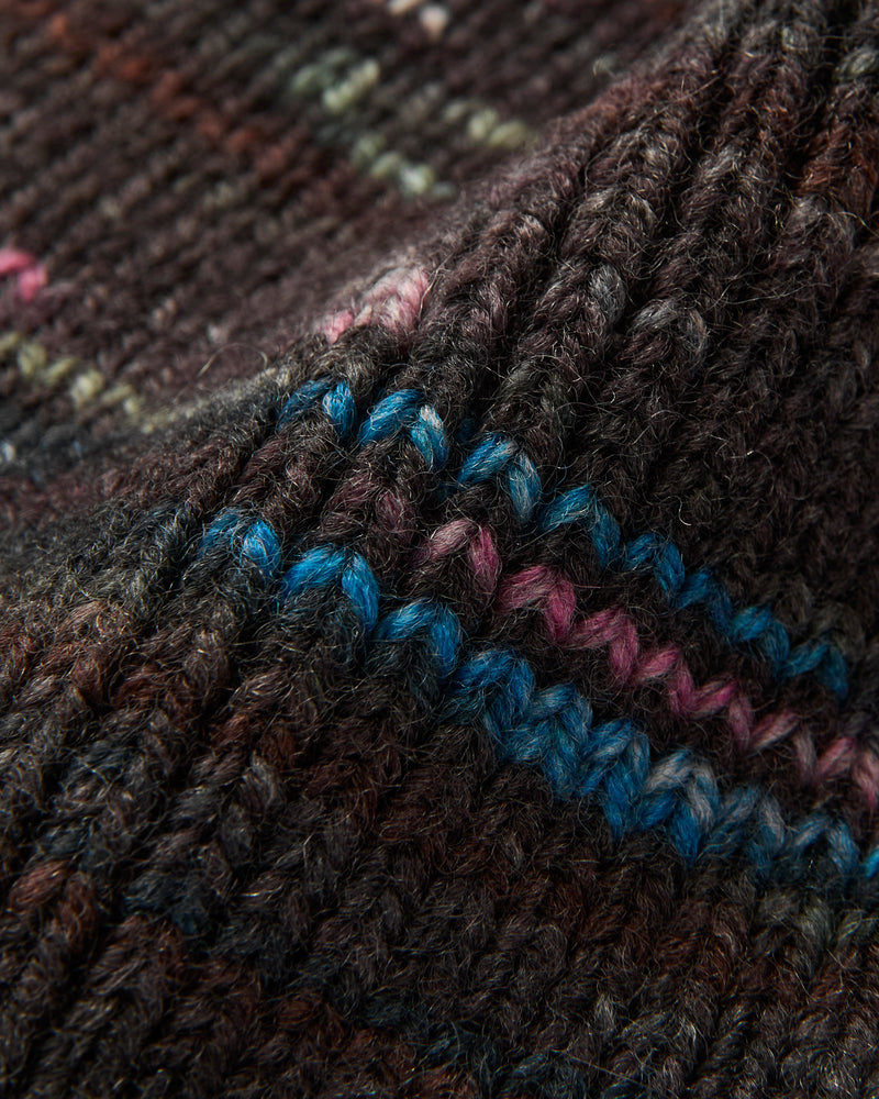Knitted Scarf in Multicolour Night Wool
