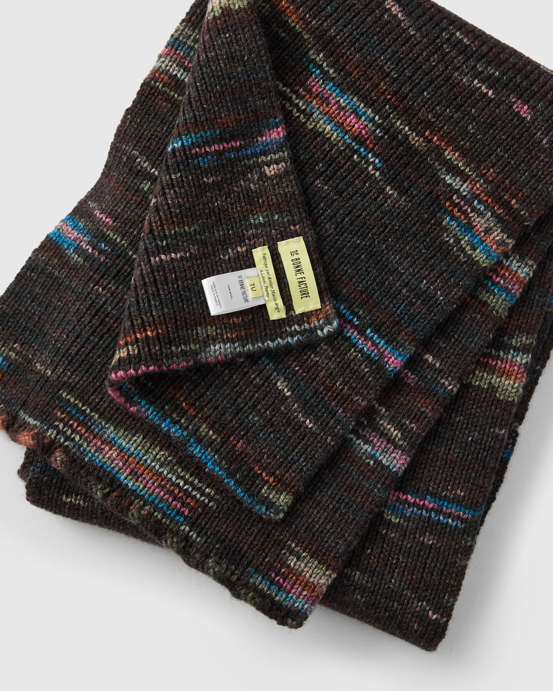 Knitted Scarf in Multicolour Night Wool