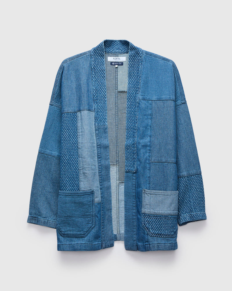 Patchwork Haori Jacket in Indigo 3-Year Wash