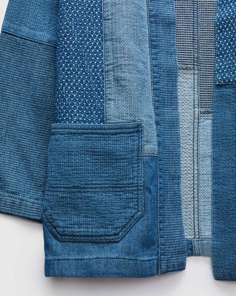 Patchwork Haori Jacket in Indigo 3-Year Wash