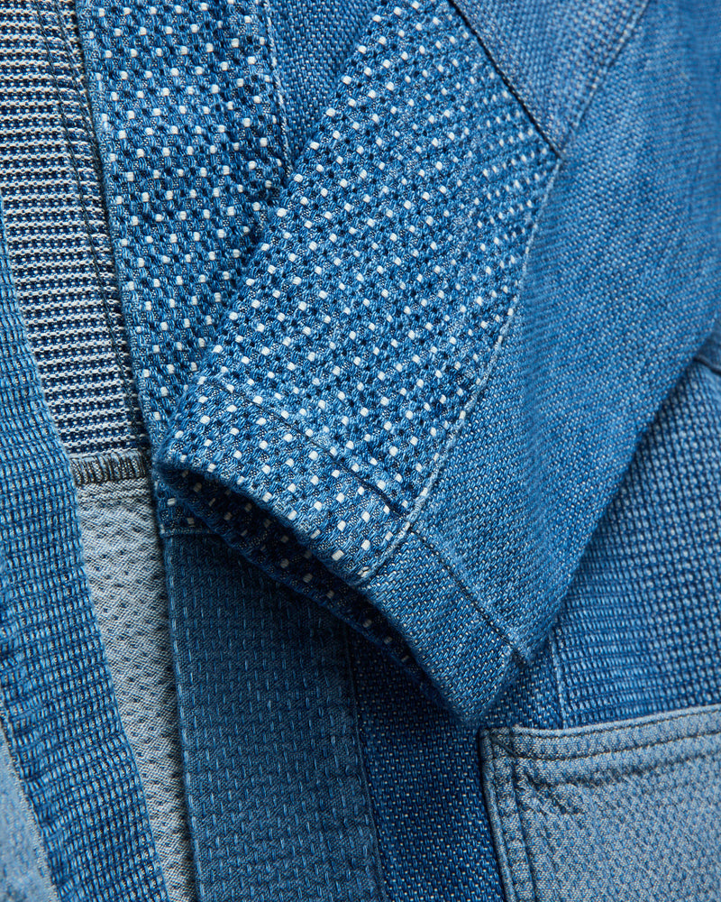 Patchwork Haori Jacket in Indigo 3-Year Wash