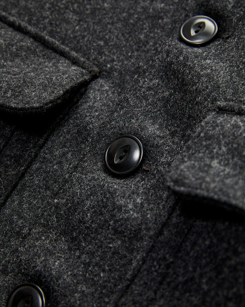 Grafton Jacket in Black Wool