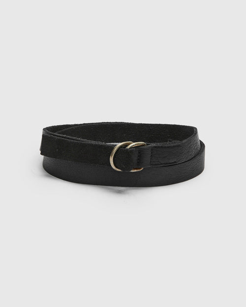 BLT17 Universal Belt in Black Full Grain Bison Leather
