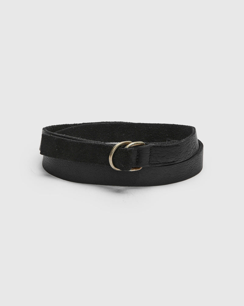 BLT17 Universal Belt in Black Full Grain Bison Leather
