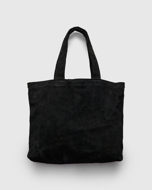 SH2 Shopper Tote Bag in Black Reverse Horse Leather