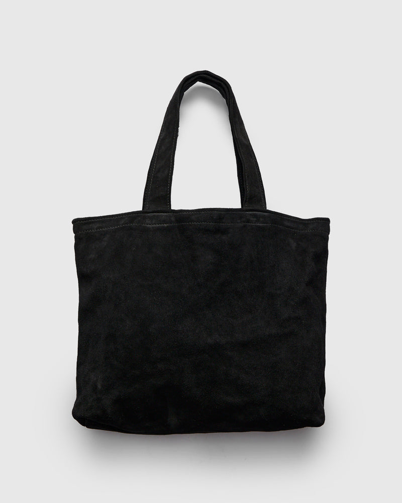 SH2 Shopper Tote Bag in Black Reverse Horse Leather