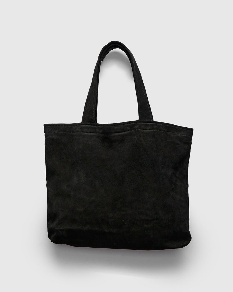 SH2 Shopper Tote Bag in Black Reverse Horse Leather