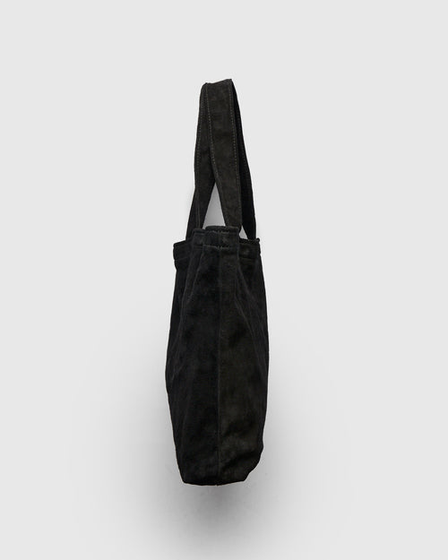 SH2 Shopper Tote Bag in Black Reverse Horse Leather