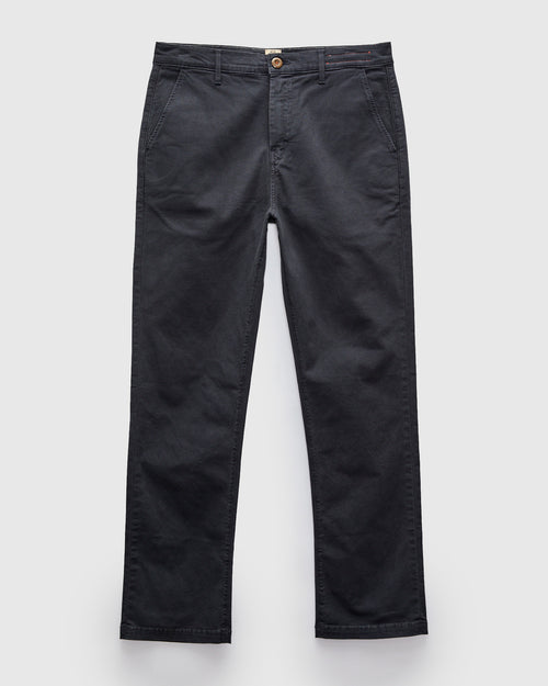 Pipe Straight Oxford Chino in Ash Black