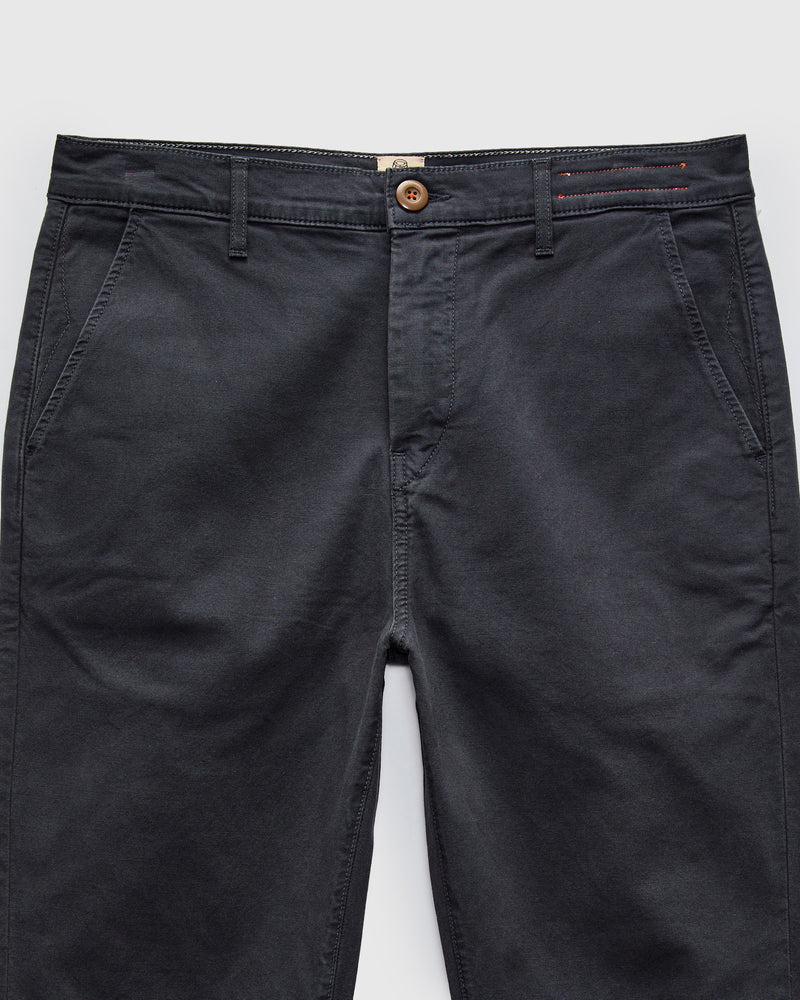 Pipe Straight Oxford Chino in Ash Black