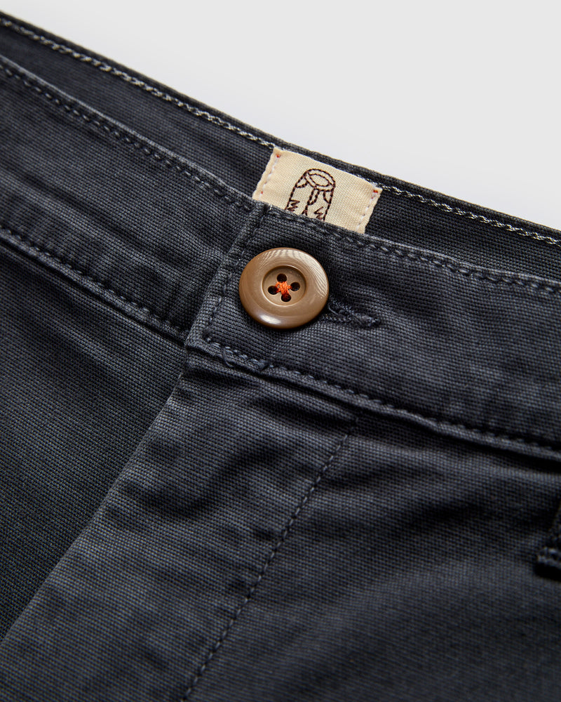 Pipe Straight Oxford Chino in Ash Black