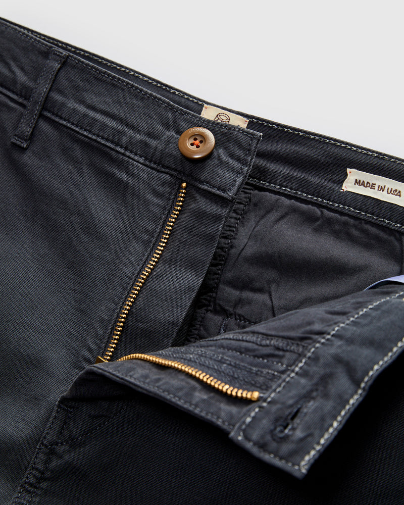 Pipe Straight Oxford Chino in Ash Black
