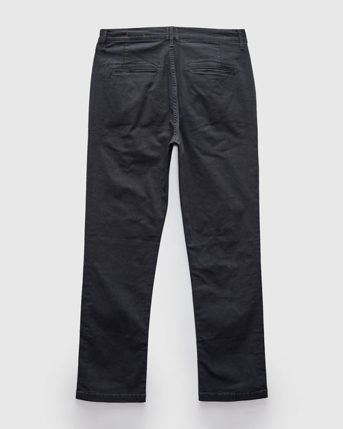 Pipe Straight Oxford Chino in Ash Black