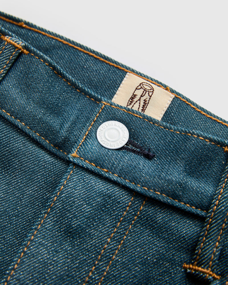"Blue Raw" 14oz Indigo Stretch Selvedge Denim - Hammer Straight