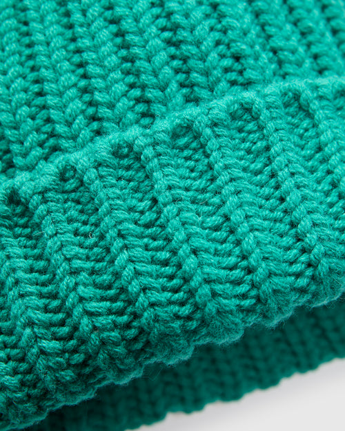 "Brain Freezer" Wool Beanie in Strange Green