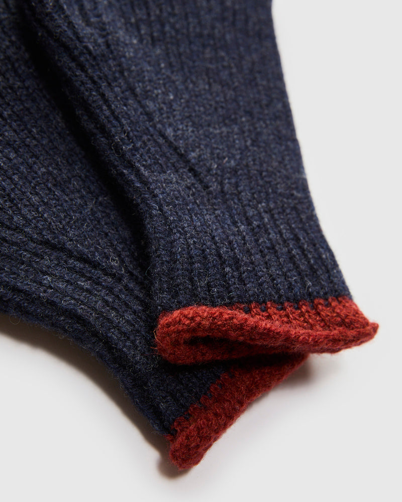 "Lost My Fingers" Wool Gloves in Indigo