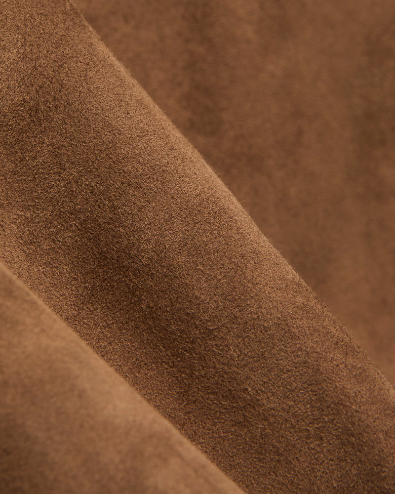 Goat Suede Sports Jacket in Mocha Brown