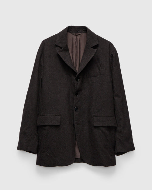 Wool Serge 4B Jacket in Top Brown