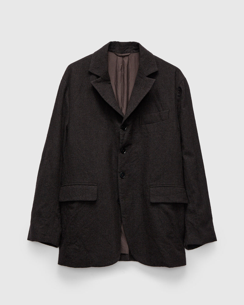 Wool Serge 4B Jacket in Top Brown