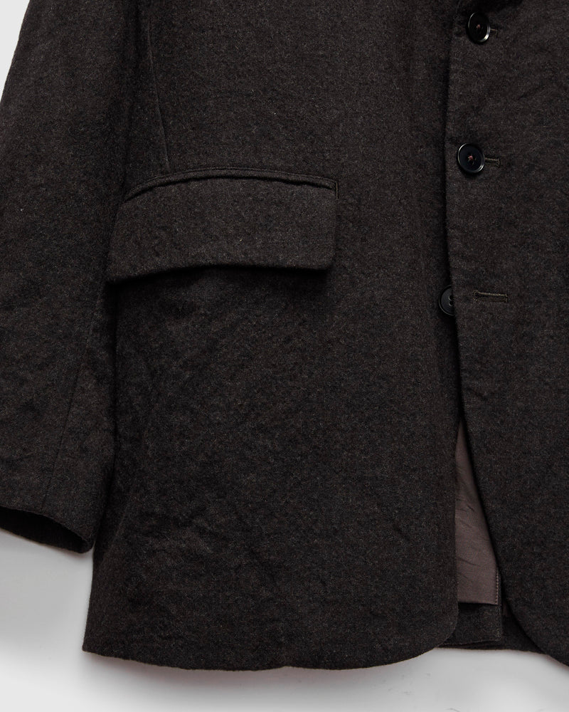 Wool Serge 4B Jacket in Top Brown