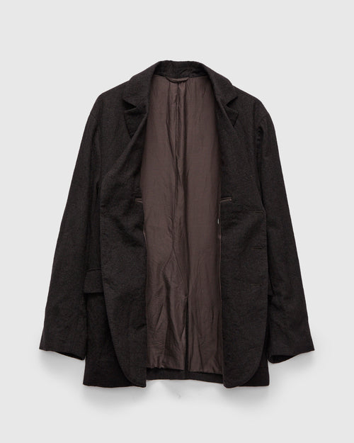 Wool Serge 4B Jacket in Top Brown