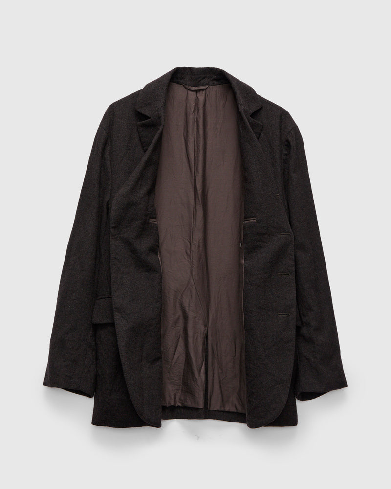 Wool Serge 4B Jacket in Top Brown