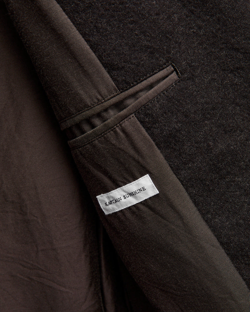 Wool Serge 4B Jacket in Top Brown