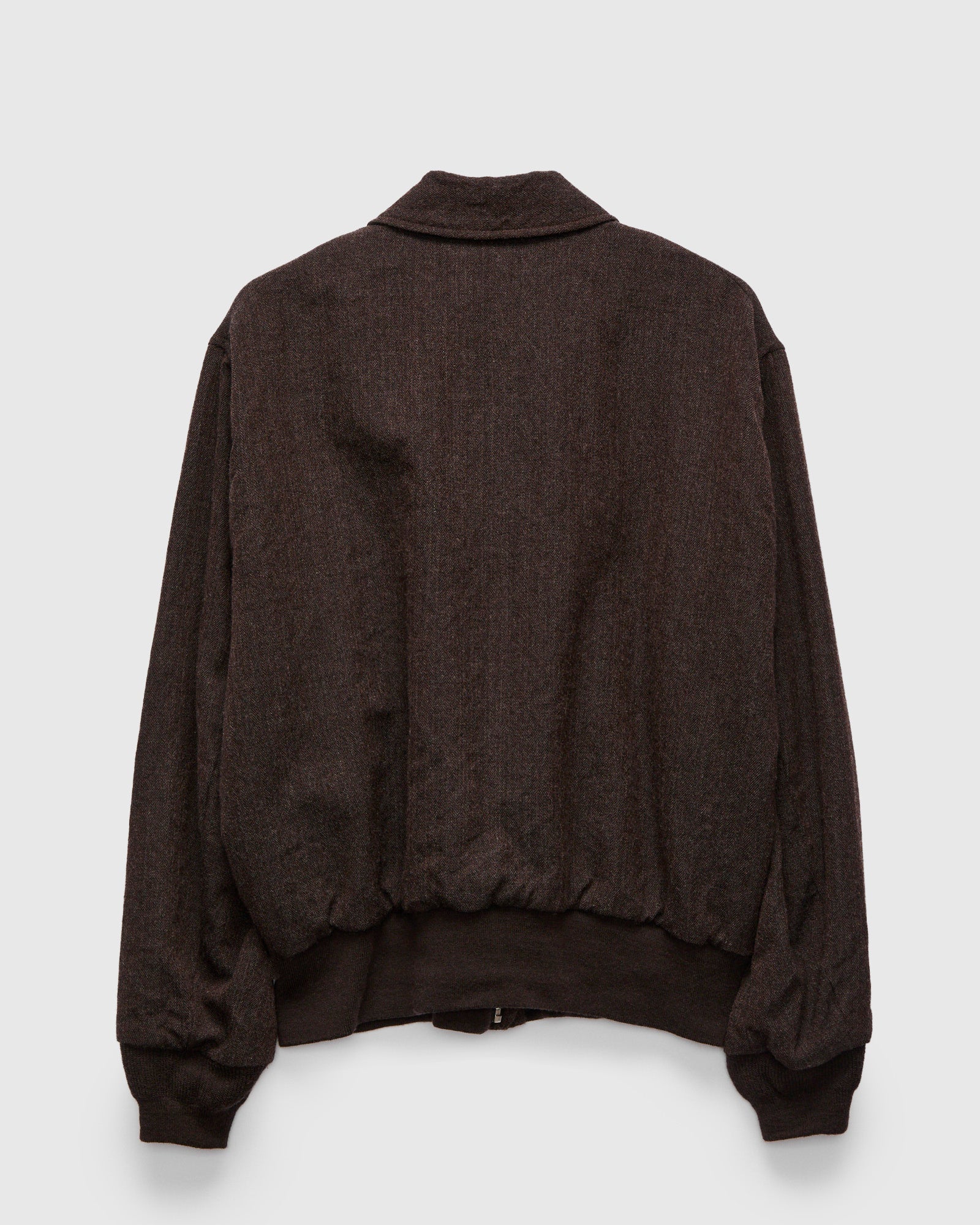 Wool Herringbone Flight Jacket in Top Brown – Blue Owl Workshop