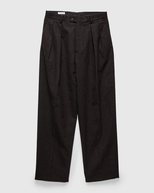 Wool Serge 2P Trousers in Top Brown
