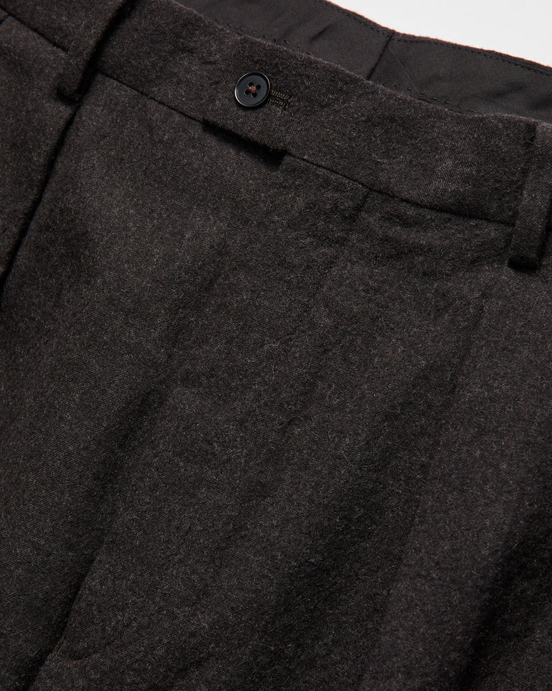 Wool Serge 2P Trousers in Top Brown