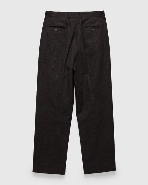 Wool Serge 2P Trousers in Top Brown